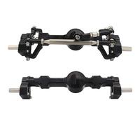 YJDTESVC Essieu de Portail Avant et arrière entièrement en métal CNC MN99S for pièces de Mise à Niveau de Voiture RC MN D90 D91 D99 D99S MN99S MN98 MN90 1/12(Zwart)
