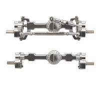 YJDTESVC Essieu de Portail Avant et arrière entièrement en métal CNC MN99S for pièces de Mise à Niveau de Voiture RC MN D90 D91 D99 D99S MN99S MN98 MN90 1/12(Army Green)