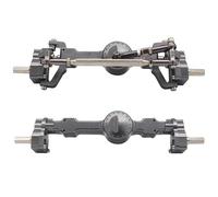 YJDTESVC Essieu de Portail Avant et arrière entièrement en métal CNC MN99S for pièces de Mise à Niveau de Voiture RC MN D90 D91 D99 D99S MN99S MN98 MN90 1/12(Titanium Color)