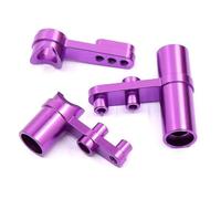 YJDTESVC Kit de Mise à Niveau de Combinaison de Direction en Alliage d'aluminium HSP 1/10 102040 122040 (02075.02074) 102057 122057 (02025. for 94123 94111 94107(102057-3pcs-purple)