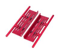 YJDTESVC Lot de 2 Patins de Protection latéraux réglables en Alliage d'aluminium for Voiture sur chenilles RC 1/10 SCX10 I II TRX4 Wrangler(Rot)