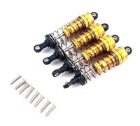 YJDTESVC Lot de 4 amortisseurs en métal for Amortisseur de Choc, Accessoire de Remplacement adapté aux pièces de Voiture de Course RC Drift WLtoys 144001 1/14, Jaune