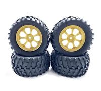 YJDTESVC Lot de 4 Jantes en métal et Caoutchouc de 82 mm, 12 mm, hexagonales, for MJX H16 16207 16208 16210 HBX 16889 SG1601 SCY 16101 1/16 RC