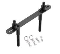 YJDTESVC Supports de carrosserie de Voiture RC, Coque Avant et arrière en Alliage métallique for Axial SCX10 II 90046 90047 1/10 RC Crawler Car Parts(Front Black)