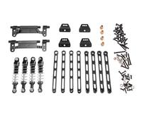 YJDTESVC Utilisé for MN168 MN78 1/12 MN modèle télécommande Voiture pièces métalliques Mise à Niveau Tige de Suspension siège Suspension Cadre Ensemble(Zwart)
