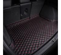 YJDWWJTB Cuir Tapis Coffre Voiture pour Mini Countryman R60 2010-2017 Without Cup Holder,Cuir Protection Coffre Tapis Anti Rayures Coffre Doublure AntidéRapant Tapis Couverture IntéRieure,Black-Red