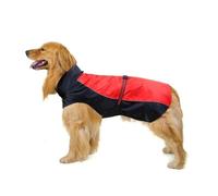 YJDZ Manteau de pluie imperméable pour chiens de taille moyenne à grande - Pluie réglable pour labrador, golden retriever, français et plus encore (rouge, taille L)