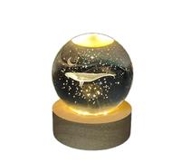YJDZ Veilleuse boule de cristal - Décoration colorée et lumineuse en verre chaud (Aller sur la Lune)