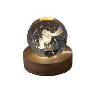 YJDZ Veilleuse boule de cristal - Décoration colorée et lumineuse en verre chaud (Petit Prince et les étoiles)
