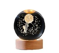 YJDZ Veilleuse boule de cristal - Décoration colorée et lumineuse en verre chaud (Voie lactée)