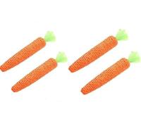 Yjemle Lot de 4 jouets interactifs en sisal naturel orange pour chat, jouets à mâcher pour chat d'intérieur
