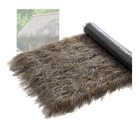 YJEUZCD Artificiel Chaume Herbe Toit, Tiki Barre Cabane Chaume Toiture Rouler, Faux Paille Toiture Panneaux, Extérieur Ferme Foin Piles Décorations(1x3.5m/3.3x11.5ft)