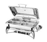 YJEUZCD Chafing Plats Pour Buffet, Réchauffeurs Alimentaires Pour Réceptions Fournitures De Restauration, Comptoir Présentation Plateau, Réfrigéré Condiment Contenant(6.5 cm/4 grid)