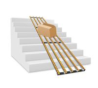 YJEUZCD Convoyeur À Rouleaux Gravitaire Extensible En Inox, Glissière Avec Rouleaux ABS Directionnels Pour Entrepôt Et Camion(15.7x98.4in)