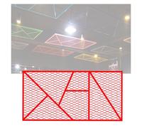 YJEUZCD Décoratif Plafond Tuiles Panneaux, Métal Confidentialité Écran, Fil Mur Grille Panneau, Intérieur Décoratif Écran Partition, Barres Toit De Maison Gousset Assiette(130x75cm)