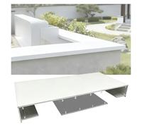 YJEUZCD Dessus Mural Avant-toits Bord du Gouffre Rail D'égouttement, Extérieur Goutte De Pluie Garde, Métal À Ligne Déflecteur pour Limite Mur, Déviateur Plaque Recouvrement(26x160cm/10.2x63.0in)