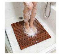 YJEUZCD Douche Bain Tapis pour Intérieur De Plein Air, Porte Sol Décor Protecteur, Raccord De Lattes Baignoire Tapis, Ajouré Vidange Conseil(95x130cm)