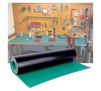 YJEUZCD ESD Caoutchouc Soudure Tapis, 2 Mm D'épaisseur Établi Tapis, Électrique Mise À La Terre Bureau Tampon Rouler pour Circuit Réparation(0.6x15m)