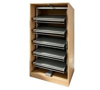 YJEUZCD Étagère À Chaussures Rotative À 360° Extensible pour Placard, Rangement Double Face avec Étagères Inclinables pour Dressing(70.5x36x(164.7-189.7) cm)