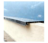 YJEUZCD Extérieur Mur Bord Goutte À Ferroviaire, D'enceinte du Gouffre Bande avec Fente De Lumière, Eau Pluie Déviateur Chaîne Déflecteur, Bâtiment Avant-Toit Protecteur(15x160cm/5.9x63.0in)