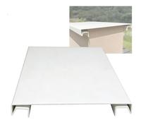 YJEUZCD Extérieur Mur Goutte De Pluie Bord du Gouffre Garde, Goutte À Goutte Clignotant pour Limite Mur, Dessus Mural Décoratif Plaque De Recouvrement Déviateur Déflecteur(25x50cm/9.8x19.7in)