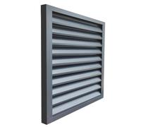 YJEUZCD Grille D'Aération Aluminium Grille De Ventilation Carrée | Encastrable Mur Extérieur Persienne Antipluie Pour Climatiseur Profondeur 3.8cm(55x110cm)