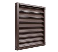 YJEUZCD Grille D'Aération Extérieure Acier Galvanisé Volet Encastrable | Cache Climatiseur Extérieur Protection À Lames Fixes Grille Ventilation Pare-Pluie Murale(55x60cm)
