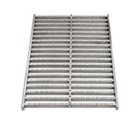 YJEUZCD Grille De Caniveau 304 INOX Plaque De Regard Égout Antidérapant Cranté Passage Voiture Métal Passerelle Maille Drainage(30x100cm)