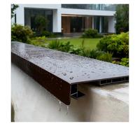 YJEUZCD Jardin Mur Plafonnement Assiette avec Bande Lumineuse Canaux, Goutte À Ligne pour Nez, Dessus Mural Décoration Couverture Conseil, Eau De Pluie Déviateur(26x50cm/10.2x19.7in)