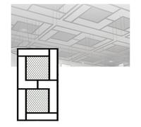 YJEUZCD Métal Décoratif Plafond Panneau, Intérieur Décoratif Écran Partition, sous-Sol Barres Stands Toit De Maison Gousset Assiette, Entrée Partition(80x80cm)