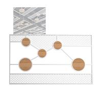 YJEUZCD Métal Décoratif Plafond Tuiles Panneaux, Intérieur Mur Décoration, Grille Mur Confidentialité Écran Partition, Intérieur Barres Toit De Maison Gousset Assiette(60x110cm)