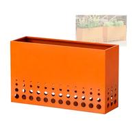 YJEUZCD Métal Jardinière pour Extérieur Les Plantes, Rectangulaire Épissé Boîte À Fleurs Cloisons, Commercial Restaurant Table À Manger Clôture Basse(Orange,120x60cm/47.2x23.6in)