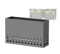 YJEUZCD Métal Jardinière pour Extérieur Les Plantes, Rectangulaire Épissé Boîte À Fleurs Cloisons, Commercial Restaurant Table À Manger Clôture Basse(Zwart,80x60cm/31.4x23.6in)