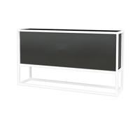 YJEUZCD Métal Jardinière, Rectangulaire Élevé Jardin Lit, Extérieur Intérieur Boîte À Fleurs Partition, Commercial Restaurant Terrasse Porche Partition Diviseur(Black-B,100x60cm/39.3x23.6in)