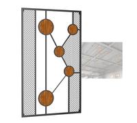 YJEUZCD Métal Plafond Tuiles Panneaux, Barre Décoratif Suspendu Grille, Mur Confidentialité Écran Partition, Intérieur Toit De Maison Gousset Assiette(50x85cm)