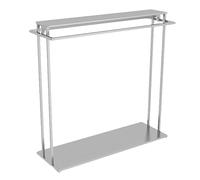YJEUZCD Métal Vêtements Support pour Suspendu Vêtements, Armoire Placard Vêtement Supports pour Chambre, Portable Boutique Vente Au Détail Étagère(Silver,47.2x19.6x51.1in)