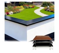YJEUZCD Profilé Mural En Aluminium Personnalisable, Largeur Réglable 13-30,5 Cm, Avec Canal LED, Gouttière Pour Muret, Épaisseur 0,2 Cm, Étanche