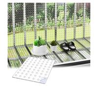 YJEUZCD Protection Transparent pour Rebord De Fenêtre en Acrylique 1,6mm, Tapis Perforé Antirouille pour Balcon Et Jardinière, Revêtement Robuste avec Drainage, 1cm(105x90cm)