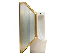 YJEUZCD Publique Toilettes Partition pour pour des Hommes Toilettes, Urinoir Diviseur Écran Panneau, Mural Toilettes Confidentialité Partition(Gold-A,40x130cm/15.7x51.1in)