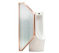 YJEUZCD Publique Toilettes Partition pour pour des Hommes Toilettes, Urinoir Diviseur Écran Panneau, Mural Toilettes Confidentialité Partition(Rose Gold-A,40x150cm/15.7x59in)