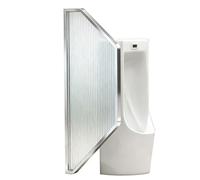 YJEUZCD Publique Toilettes Partition pour pour des Hommes Toilettes, Urinoir Diviseur Écran Panneau, Mural Toilettes Confidentialité Partition(Silver-A,40x140cm/15.7x55.1in)