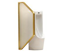 YJEUZCD Publique Toilettes Partition pour pour des Hommes Toilettes, Urinoir Diviseur Écran Panneau, Mural Toilettes Confidentialité Partition(Gold-B,40x100cm/15.7x39.3in)