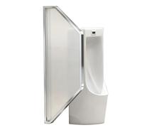 YJEUZCD Publique Toilettes Partition pour pour des Hommes Toilettes, Urinoir Diviseur Écran Panneau, Mural Toilettes Confidentialité Partition(Silver-B,40x100cm/15.7x39.3in)