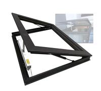 YJEUZCD Puits De Lumière Maison Toit Fenêtre, À Distance Contrôle Ouverture, Tout-en-Un Aération Puits Lumière, Maison sous-Sol Véranda Grenier Capteur Pluie Puits Lumière(50x110cm/19.7x43.3in)