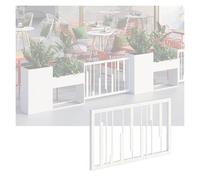 YJEUZCD Rectangle Planteur Métal Jardinière, De Plein Air Commercial Faible Clôture Diviser, Restaurant Jardin Patio Cloisons, Décoratif Succulent Planteur Pot(Blanc,80x70cm/31.4x27.5in)