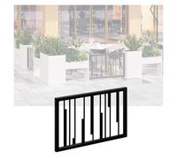 YJEUZCD Rectangle Planteur Métal Jardinière, De Plein Air Commercial Faible Clôture Diviser, Restaurant Jardin Patio Cloisons, Décoratif Succulent Planteur Pot(Zwart,80x70cm/31.4x27.5in)