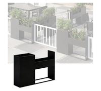 YJEUZCD Rectangle Planteur Métal Jardinière, De Plein Air Commercial Faible Clôture Diviser, Restaurant Jardin Patio Cloisons, Décoratif Succulent Planteur Pot(Zwart,60x60cm/23.6x23.6in)