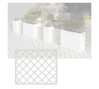YJEUZCD Rectangulaire Jardinière pour De Plein Air Intérieur, Au Sol Fleur Boîte, Partition, Commercial Patio Porche Jardins Partition Diviseur(Blanc,A-100x50cm/39.3x19.6in)