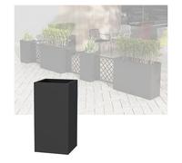 YJEUZCD Rectangulaire Jardinière pour De Plein Air Intérieur, Au Sol Fleur Boîte, Partition, Commercial Patio Porche Jardins Partition Diviseur(Zwart,30x60cm/11.8x23.6in)