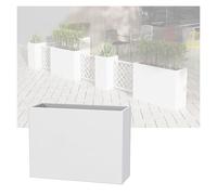 YJEUZCD Rectangulaire Jardinière pour De Plein Air Intérieur, Au Sol Fleur Boîte, Partition, Commercial Patio Porche Jardins Partition Diviseur(Blanc,80x60cm/31.4x23.6in)